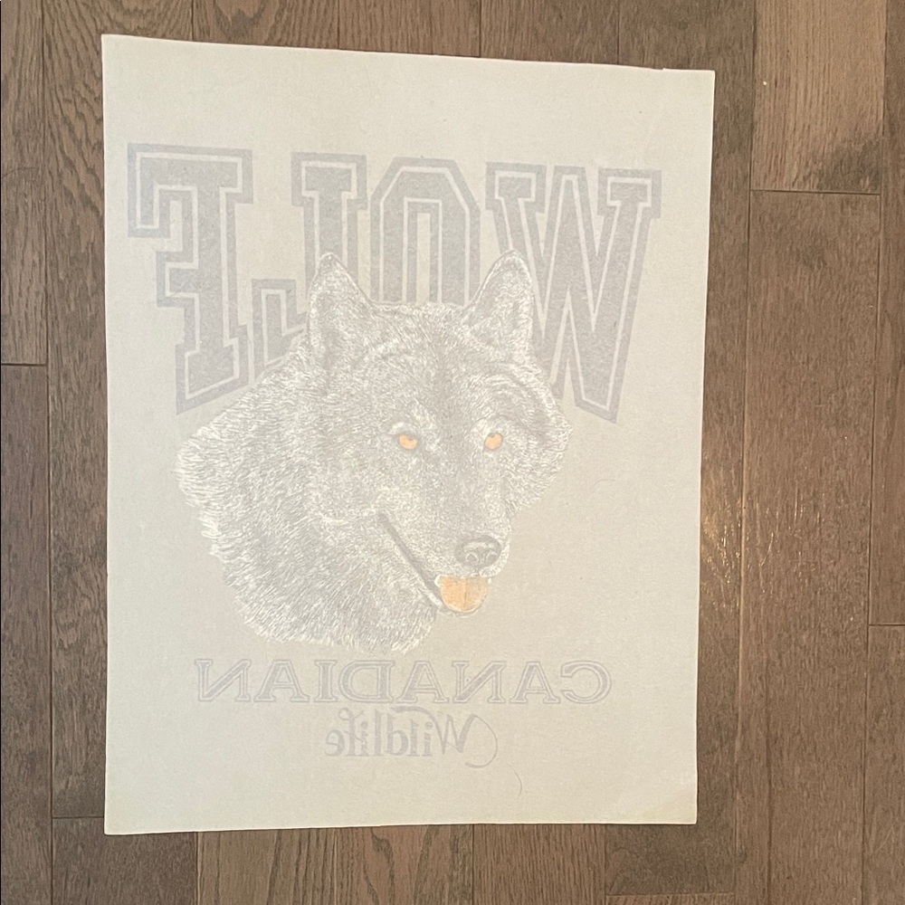 Vintage Canadian Wildlife Wolf Art Print Heavy Textured Felt Paper 14x18 - Picture 7 of 12